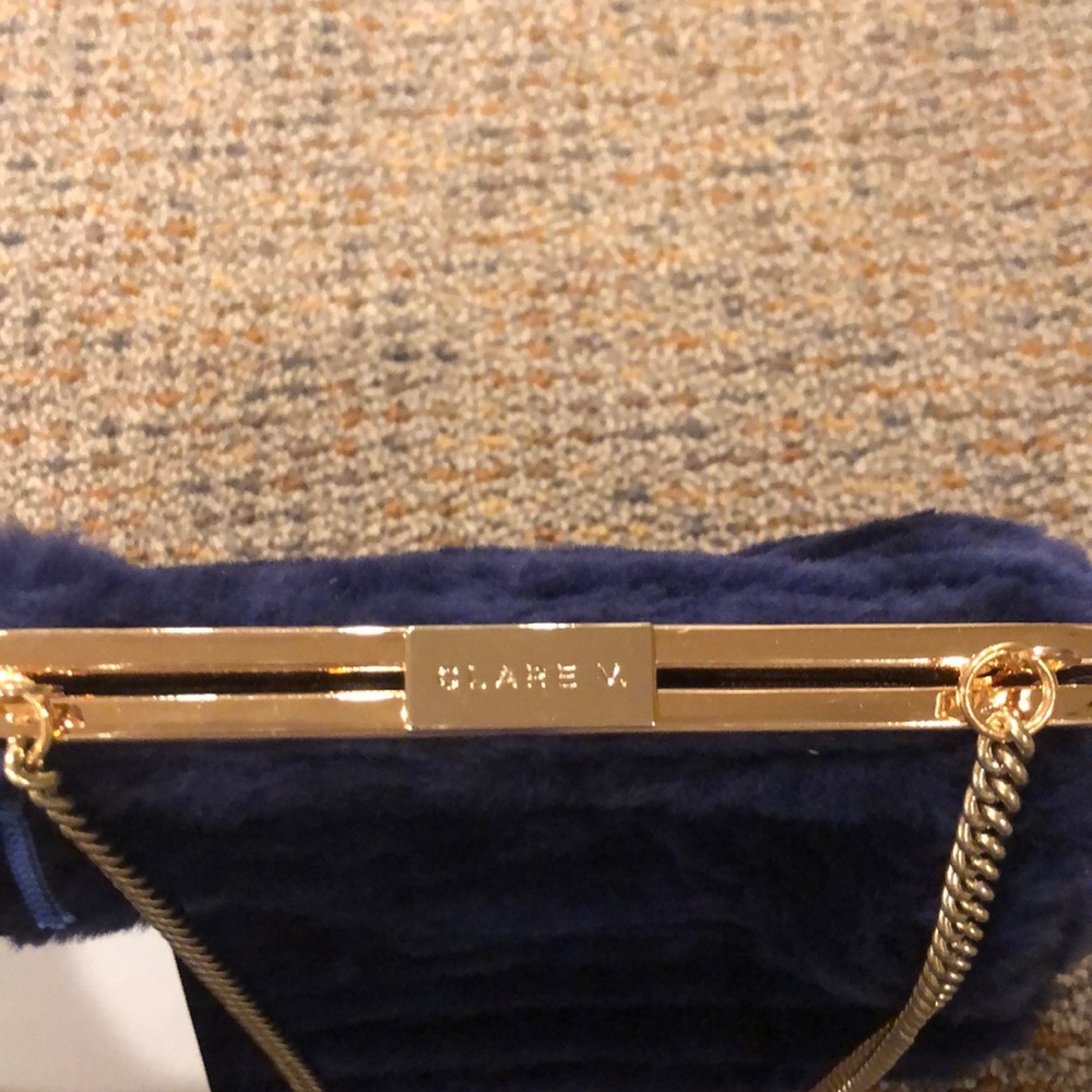 BNWT Clare V. Navy night shearling  doctor bag! - Picture 2 of 4